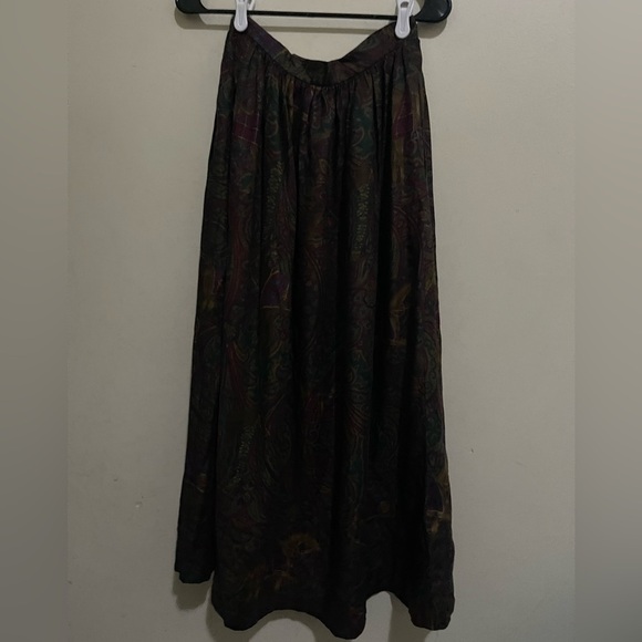 Ralph Lauren Purple Label Wool and Silk Blend  Paisley Equestrian Skirt - Picture 8 of 9